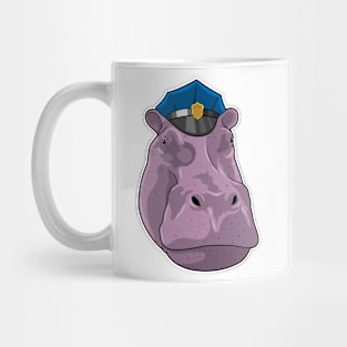 Hippo as Police officer Police Mug